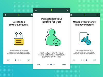 Financial App - Onboarding app app design banking financial foresight financial mobile design onboarding ui