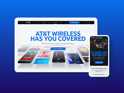AT&T Wireless Pages att responsive ui ux visual design web design wireless
