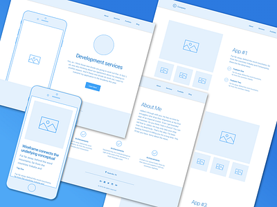 Hyperself Wireframes development mobile design platforma portfolio product sketch wed design wireframes wires