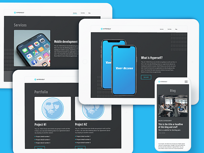 Hyperself Portfolio Screens desktop developer mobile mobile app development portfolio responsive web design