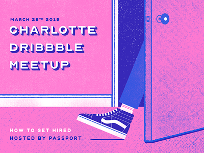 Charlotte Dribbble Meetup charlotte designers dribbble hire hiring meetup riso risograph texture vans