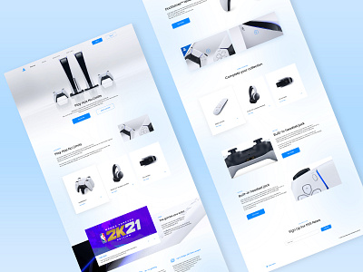PlayStation 5 Redesign Concept colors concept design flat highlights home page landing simple sony playstation ui ui design web design webdesign website
