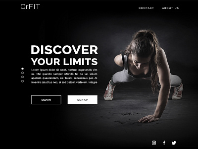 CrFIT fitness ui ui design web design website