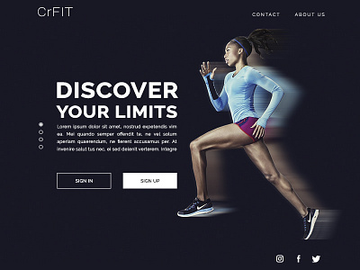 CrFIT v2 fitness ui ui design web design website