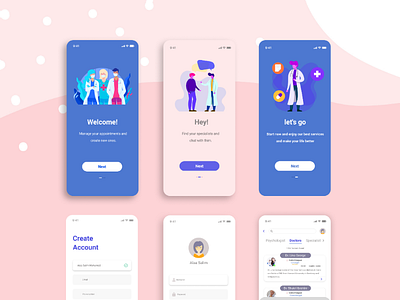 New Medical App uiux figma illustrator