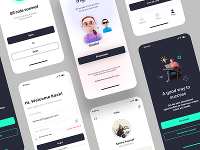 App for E-Learning design figma illustration ui uiux uxui xd