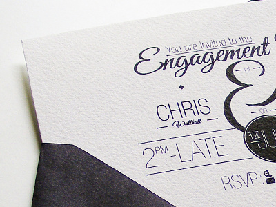 Egagement Card engagement print typography