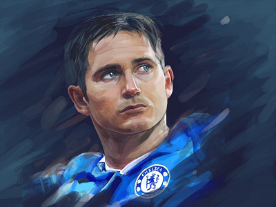 Frank Lampard 8 chelseafc drawing football illustration illustrator lampard