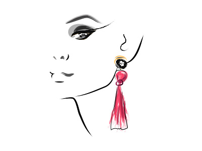 Jewelry Style Look fashion illustration illustrator jewelry portrait poster