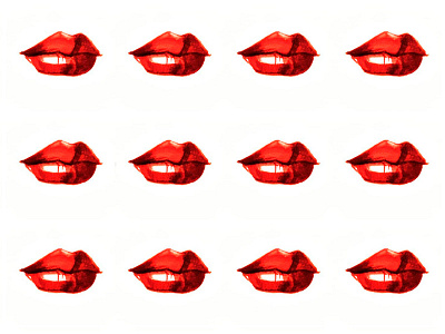 Red lips fashion illustration illustration patern print red