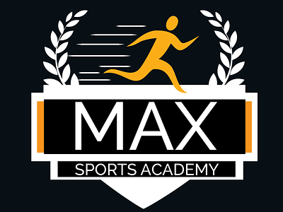 MAX Sports Academy logo emblem emblem logo logo design sports sports branding sports logo