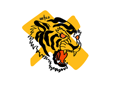 Hi Lo Tiger design graphic tiger vector