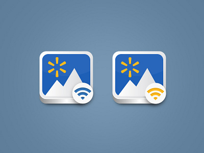 Walmart Wifi App Icon Concept 1 app icon app launcher icon design app store concept development drafts ios logo photo walmart wifi wifi photo transfer