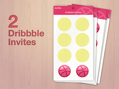 x2 Dribbble Invites 2 draft dribbble giveaway graphic design invitation invites join new dribbble player prospect stickers tickets
