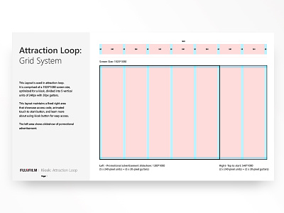 Kiosk grid system style guide 1920 grids annotations elements grid system guidelines gutters instructions layout screen layout style guide template ui style guide