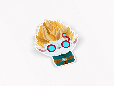 League of Legends Heimerdinger Sticker champion character design game character graphic design heimerdinger icon illustration league of legends lol riot games stickers vector