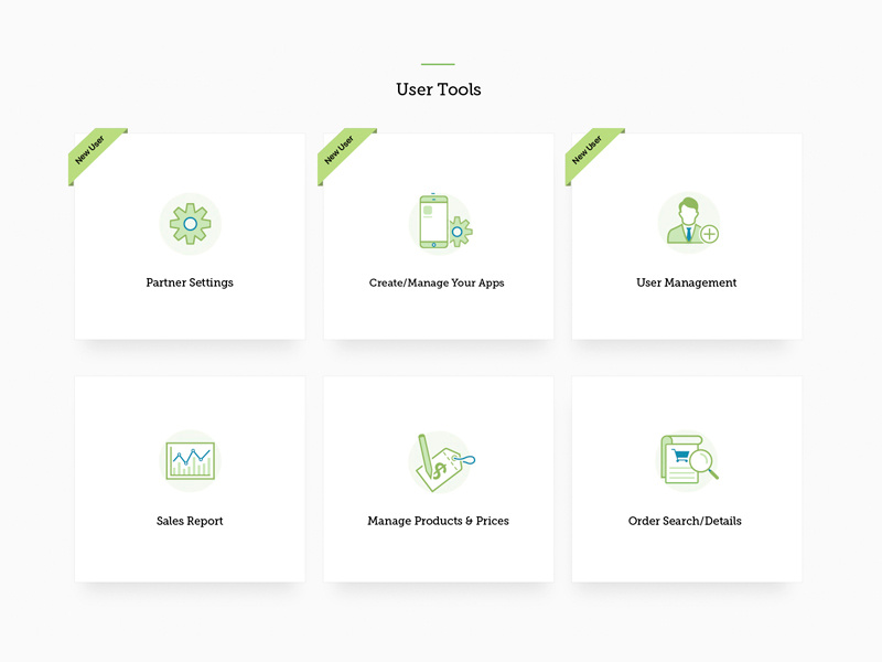 FDN User Tools Tile menus order details settings tool menu icon design manage products tag card menu tile menu service icon sales report user tools our services