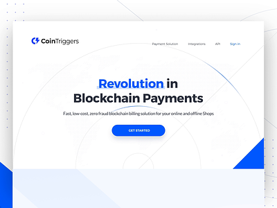 Cointriggers-Revolution in Blockchain Payments abstract icons api blockchain landingpage blockchain payments ecommerce footer get notified hover features integrations interaction animation landing page landing page ui motion graphic newsletter page transition payment solution scroll down shop landing page webdesign website