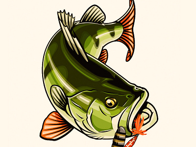 Perch for Abu Garcia Fishing fishing illustration johanillustration vector