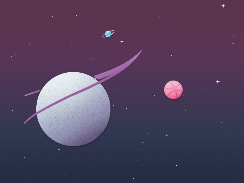 Dribbble: The Final Frontier animation do-you-even-tag-bro motion planets space warpdrive