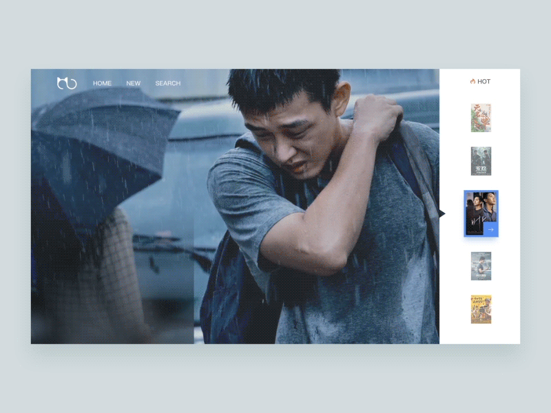 Movie web animation daily design movie ui ux web