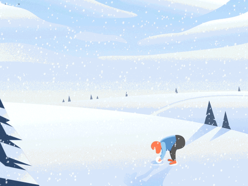 Just for fun animation daily design illustration snow winter