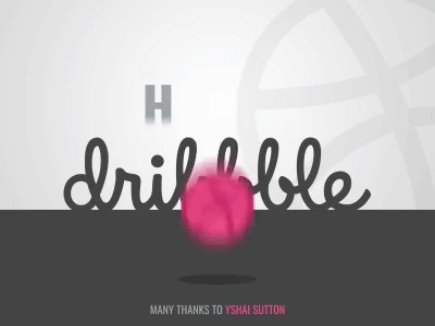 Hello Dribbble! animation animation after effects debut first shot hello invites thanks vector