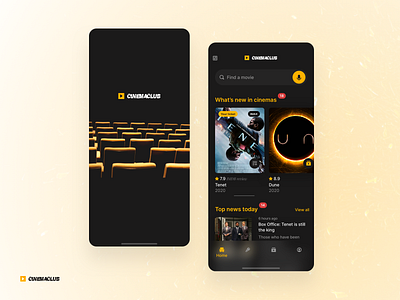 cinemaclub promo app black cinema design dribbbleshot film fun interface ios leisure mobile movie sketch theater ticket typography ui userexperiance ux