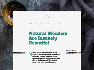 Article page no.2 article blog green nature post ui webdesign