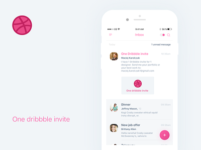 1x Dribbble Invite app dribbble invite ios