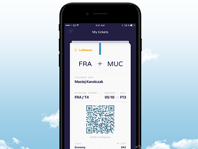 Flight Ticket UI book booking dribbbleshot ios mobile ticket ui