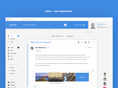 Inbox-new experience app inbix mail messages ui web