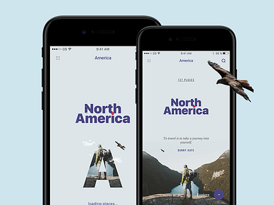 Travel app - explore screens
