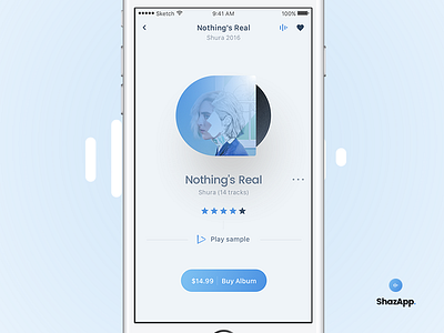 ShazApp - Album screen album app ios listen mobile music song zhasam