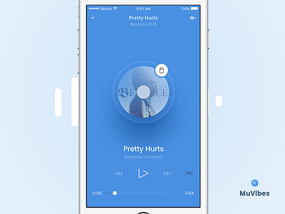 MuVibes App app interface ios listening mobile music search