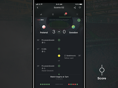 Score app - match view and splash screen football ios live mobile score sport
