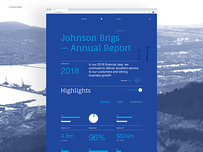 Annual Report - web version app dribbbleshot interface report typography ui uiux ux web webdesign
