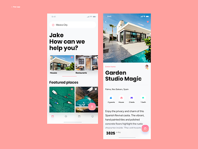 Booking app app booked dribbbleshot home house interface ios mobile nature travel ui ux