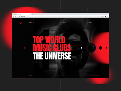 Club 99 website blackandred club design dribbbleshot event interface music music art typography ui userinterfacedesign ux web webdesign