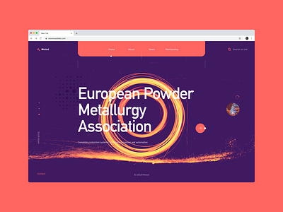 Meted - metallurgist industry company design dribbbleshot interface metalurgist typography ui userexperiance ux web webdesign