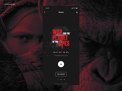 Remote Control App - Movie Sync app design dribbbleshot interface ios mobile movie remote control sync typography ui userexperiance userinterface ux