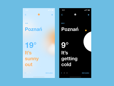 Weather app app design dribbbleshot interface ios mobile typography ui userexperiance ux weather