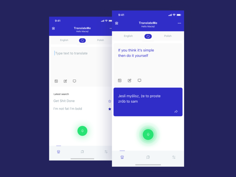 Text Translation App By Maciej Karolczak On Dribbble