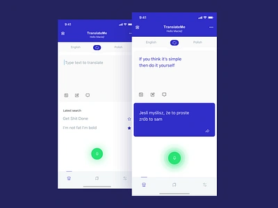 Text translation app. app dailychallenge design dribbbleshot ios languages mobile translator ui uidaily userexperiance userinterface ux