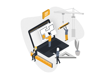 Trapeze Illustration browser collaboration design desktop devices illustration mobile vector