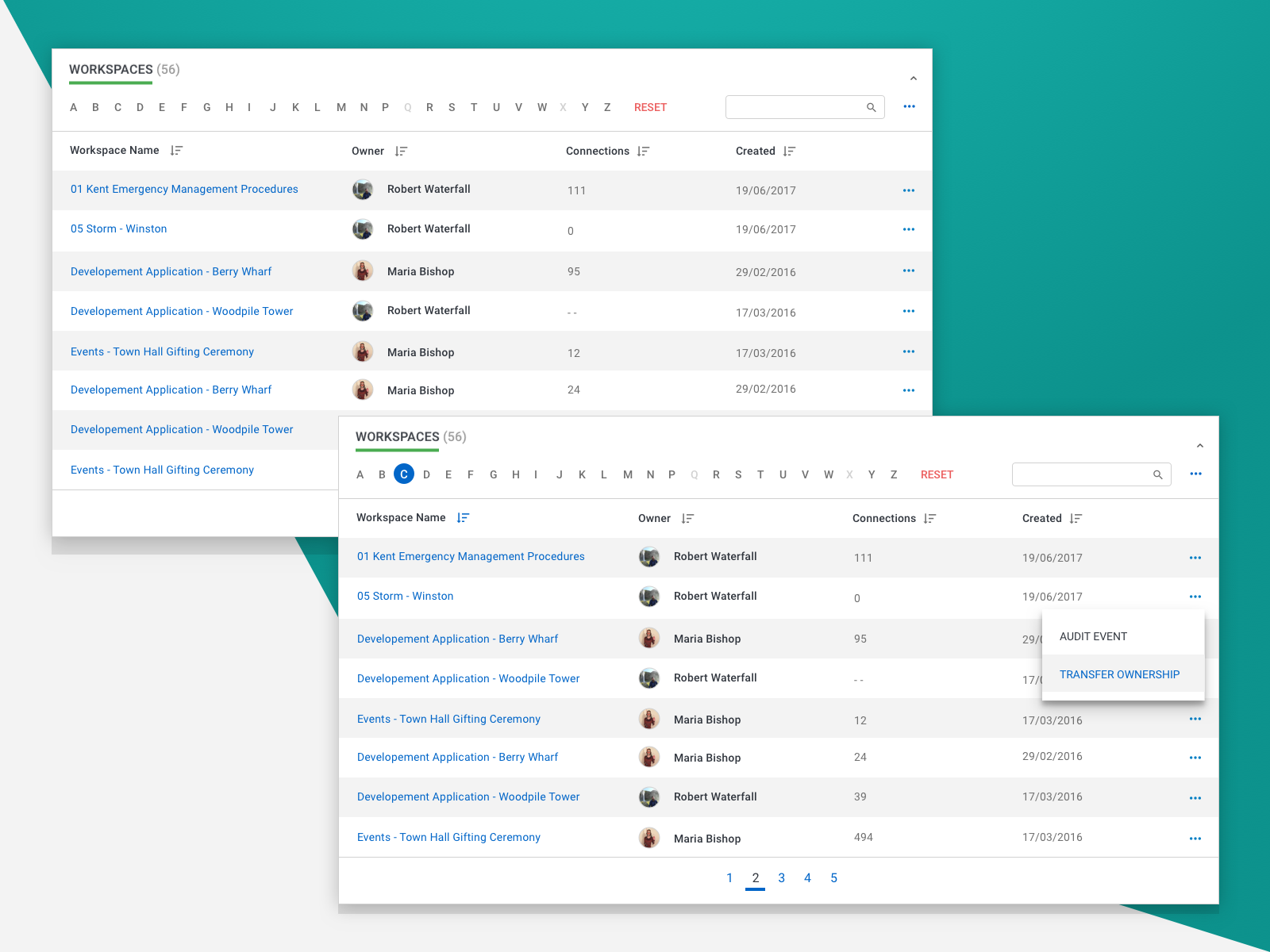 Workspace Data by Andrew Miralles on Dribbble