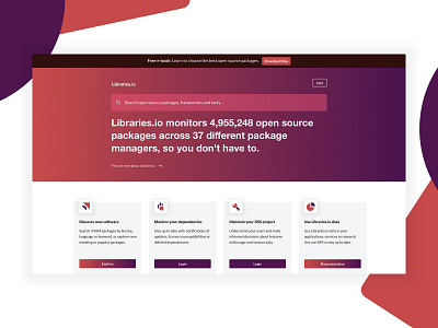 Libraries.io keywords language license open source packages search search results software design tools ui design web design