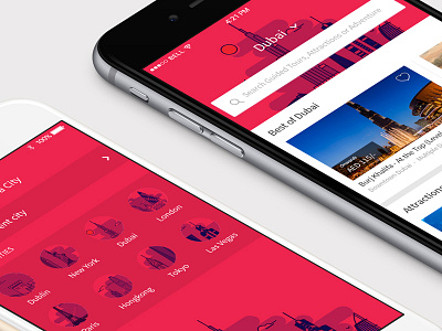 Discover Traveling design illustration interaction ios mobile ui