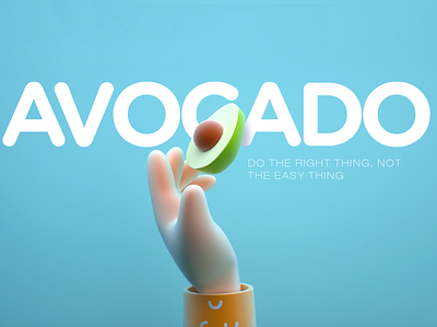 Avocado branding c4d design web