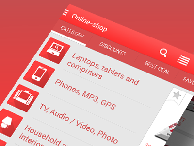 Online Shop android application online shop shop ui ux